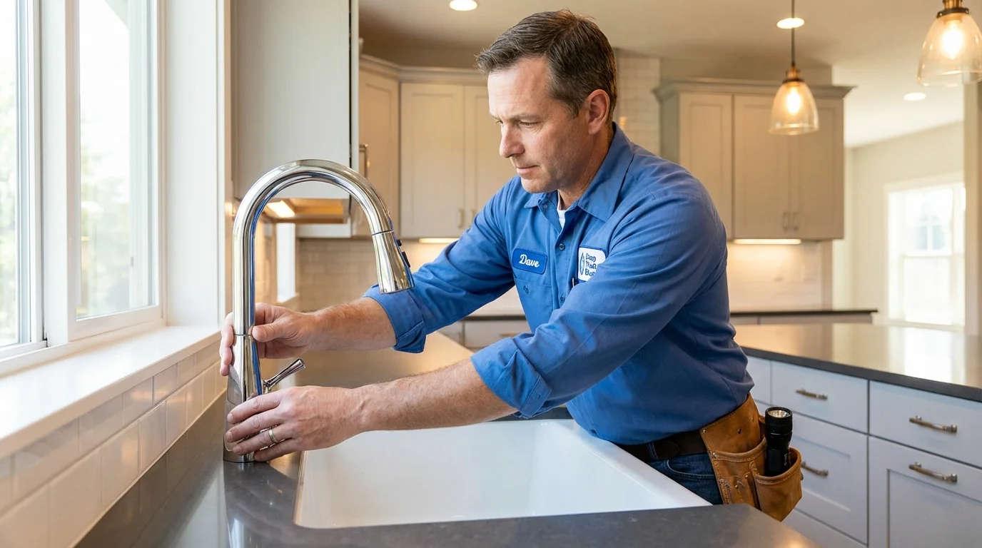 Kitchen faucet installation by Johns Plumbing LLC in Orosi